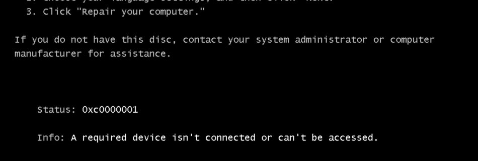 WDS 0xc0000001 Boot-Error